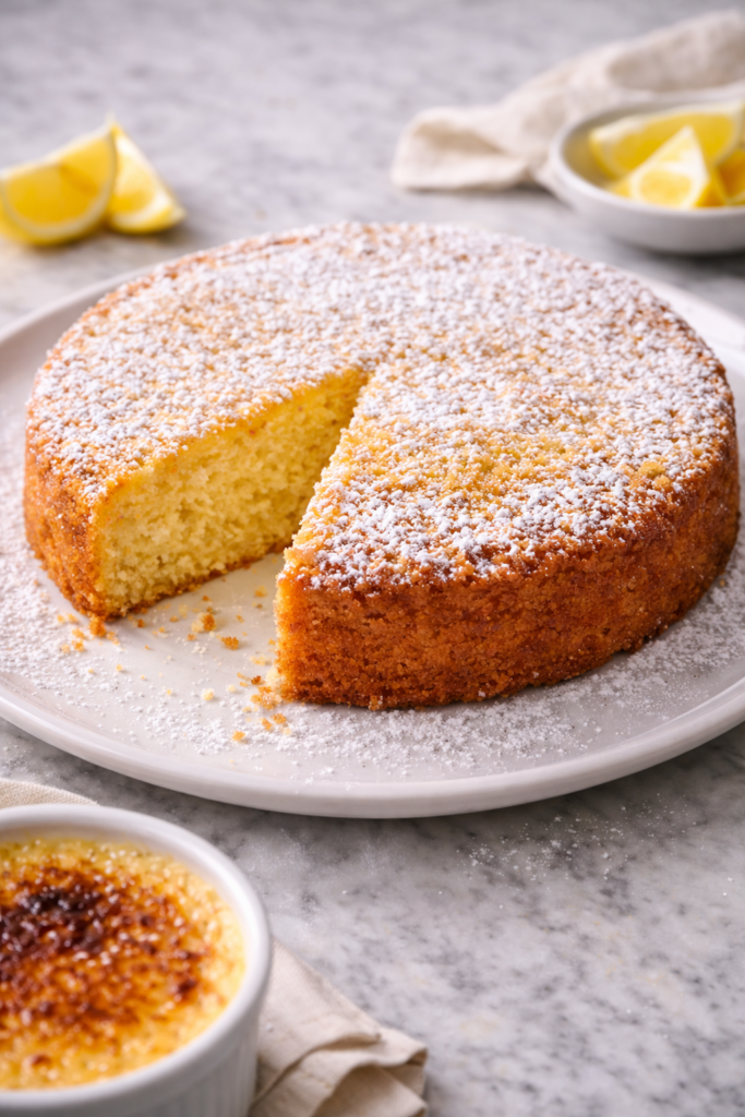 This lemon ricotta olive oil cake is moist, lightly sweet, and effortlessly elegant—an easy dessert that feels bakery-worthy without frosting.